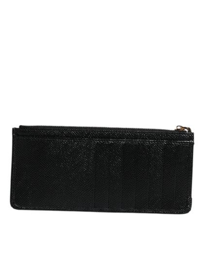 Dolce &amp; Gabbana Black Leather #DGLovesLondon Cardholder Case Wallet