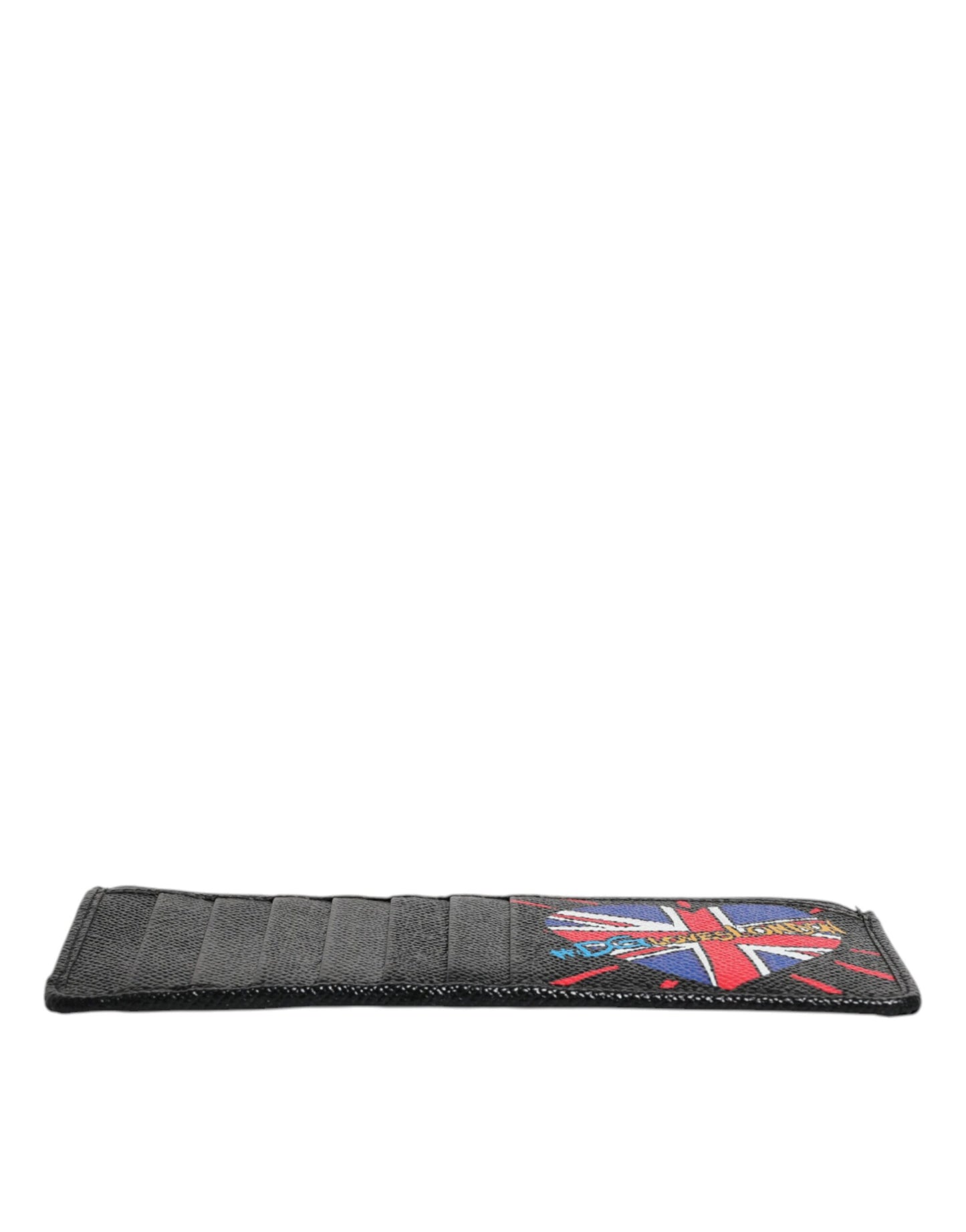 Dolce &amp; Gabbana Black Leather #DGLovesLondon Cardholder Case Wallet