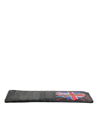 Dolce &amp; Gabbana Black Leather #DGLovesLondon Cardholder Case Wallet