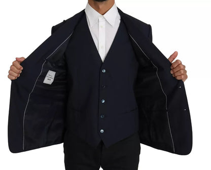 Dolce &amp; Gabbana – MARTINI – Blazerweste aus blauer Wolle, 2-teilig