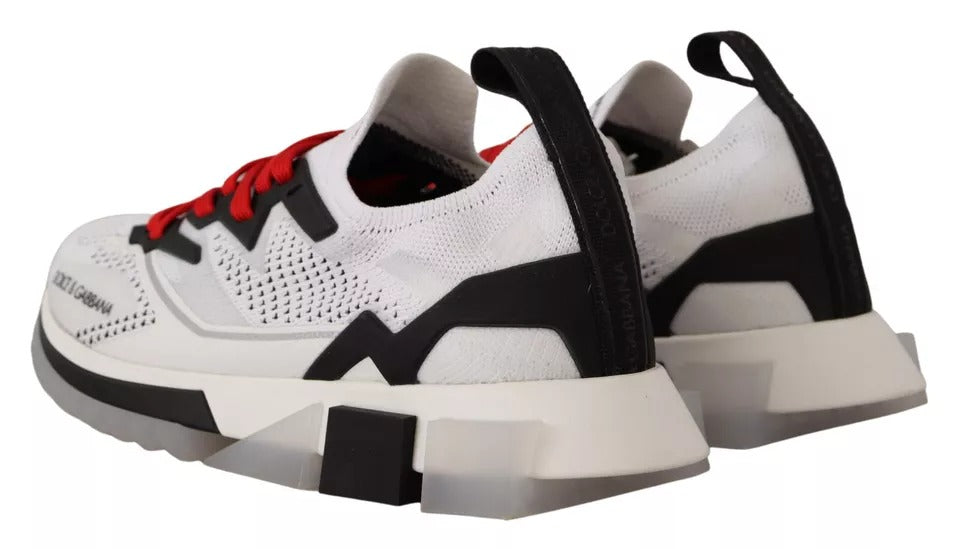Dolce &amp; Gabbana White SORRENTO Sport Stretch Men Shoes Sneakers