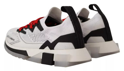 Dolce &amp; Gabbana White SORRENTO Sport Stretch Men Shoes Sneakers