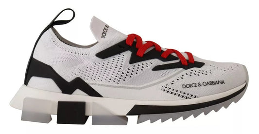 Dolce &amp; Gabbana White SORRENTO Sport Stretch Men Shoes Sneakers