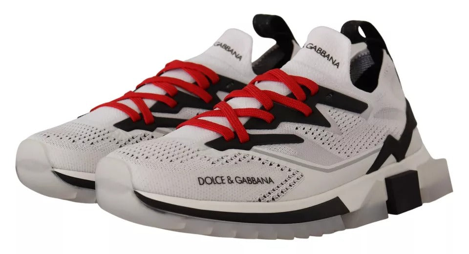 Dolce &amp; Gabbana White SORRENTO Sport Stretch Men Shoes Sneakers