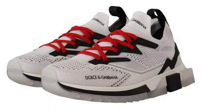 Dolce &amp; Gabbana White SORRENTO Sport Stretch Men Shoes Sneakers