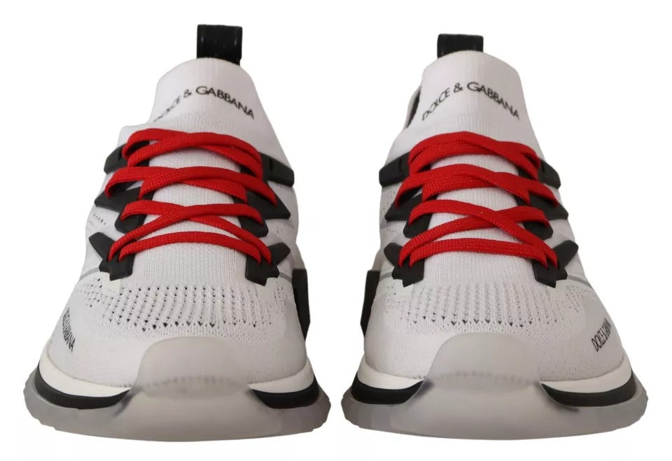 Dolce &amp; Gabbana White SORRENTO Sport Stretch Men Shoes Sneakers