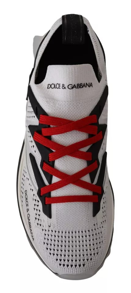 Dolce &amp; Gabbana White SORRENTO Sport Stretch Men Shoes Sneakers