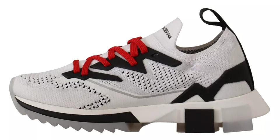 Dolce &amp; Gabbana White SORRENTO Sport Stretch Men Shoes Sneakers