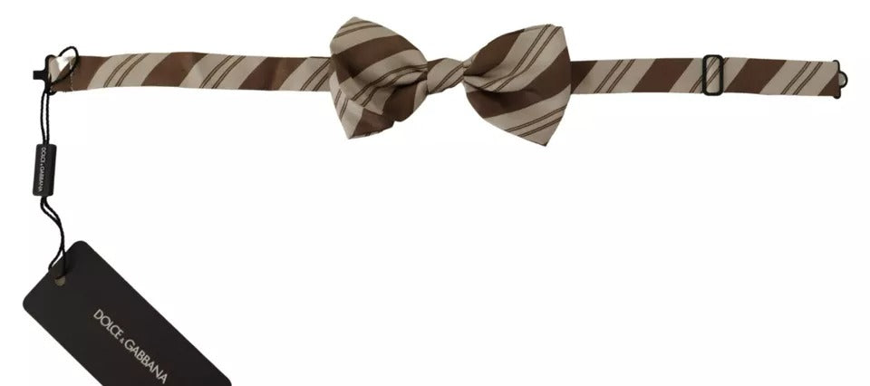 Dolce &amp; Gabbana Multicolor Patterned Adjustable Neck Bow Tie Men