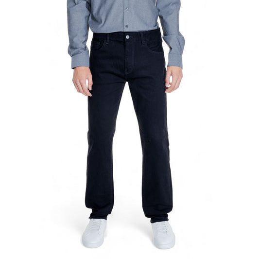 Armani Exchange Black Cotton Jeans &amp; Pant