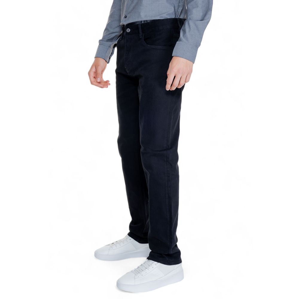 Armani Exchange Black Cotton Jeans &amp; Pant