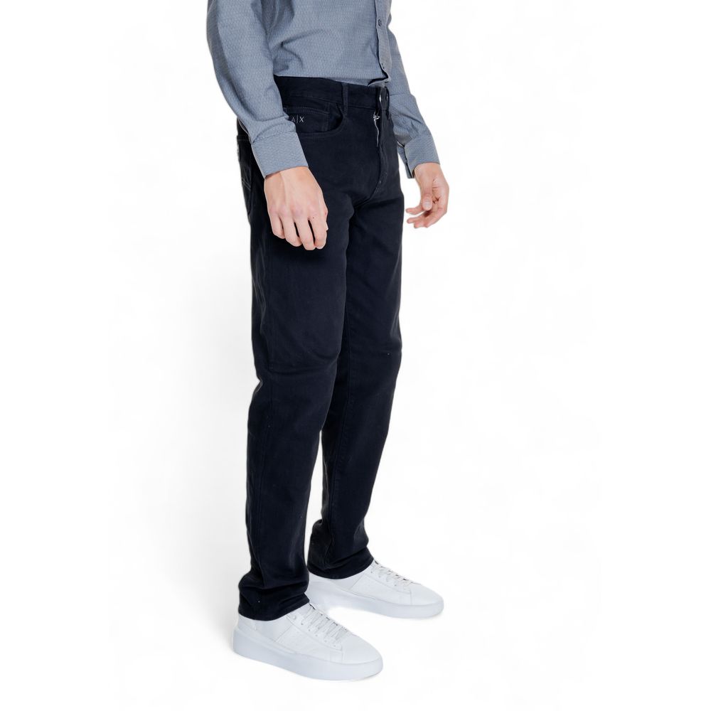 Armani Exchange Black Cotton Jeans &amp; Pant