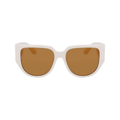 Ferragamo – Weiße Sonnenbrille mit Bio-Injektion