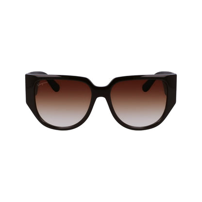 Ferragamo – Braune Sonnenbrille mit Bio-Injektion
