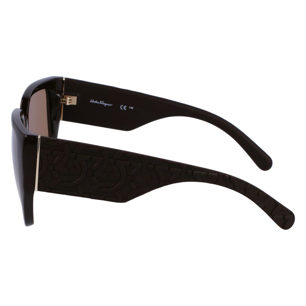 Ferragamo – Braune Sonnenbrille mit Bio-Injektion