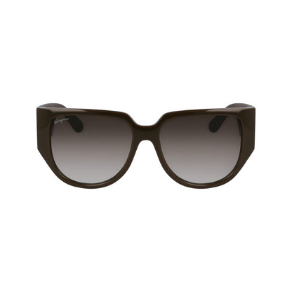 Ferragamo – Grüne Sonnenbrille mit Bio-Injektion