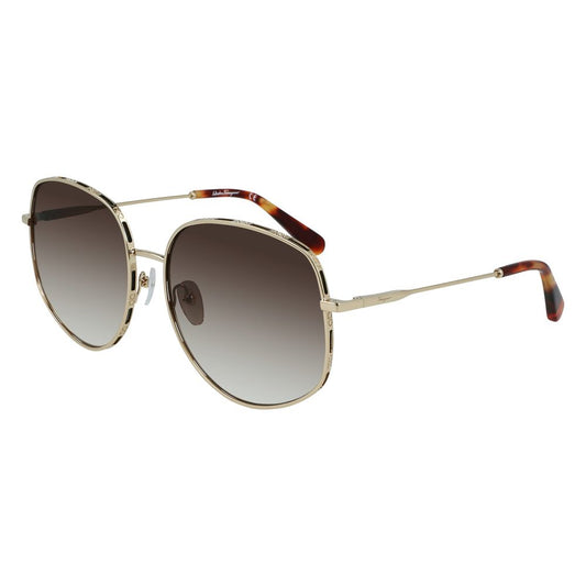 Salvatore Ferragamo – Sonnenbrille aus goldenem Metall
