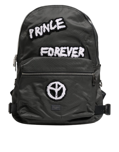 Dolce &amp; Gabbana Gray Nylon Prince Forever School Travel Backpack Bag