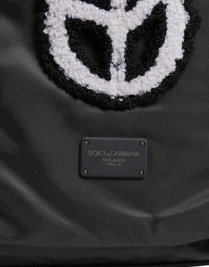 Dolce &amp; Gabbana Gray Nylon Prince Forever School Travel Backpack Bag