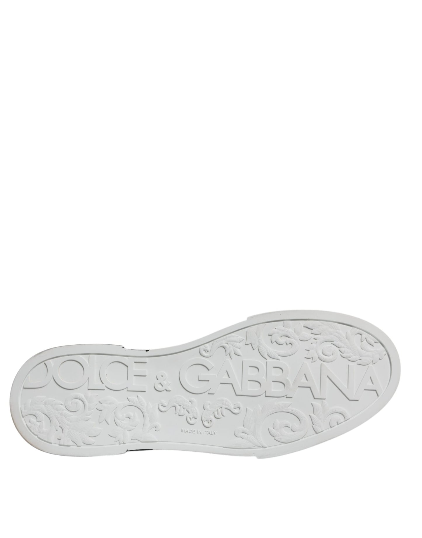 Dolce &amp; Gabbana – Portofino-Sneaker mit Logo in Weiß und Schwarz
