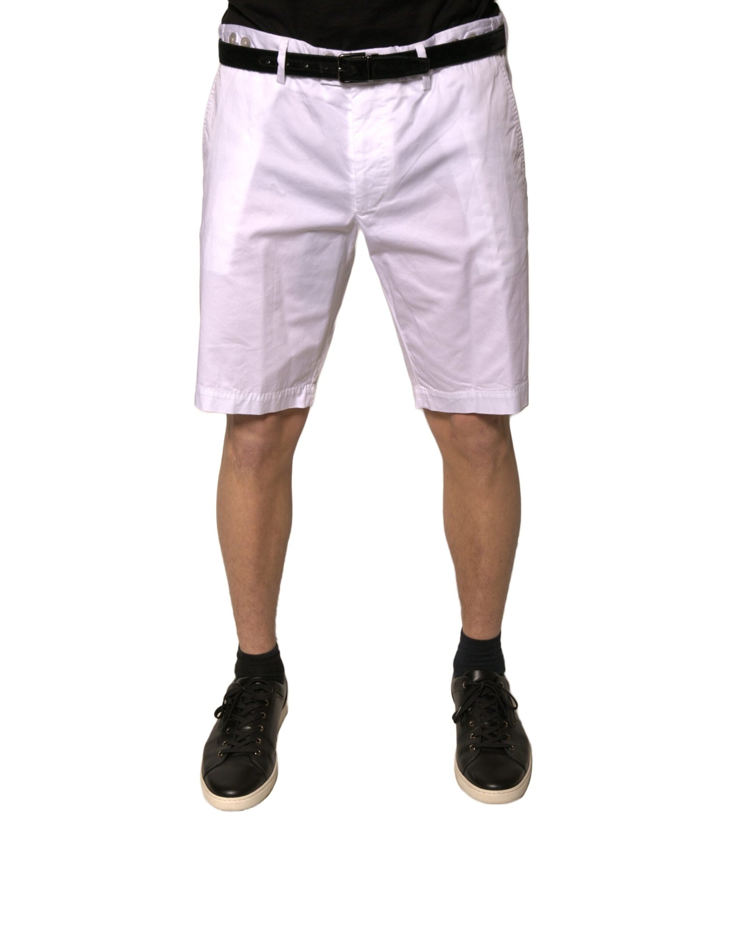 Dolce &amp; Gabbana Weiße Chinos Baumwollstretch-Freizeitshorts