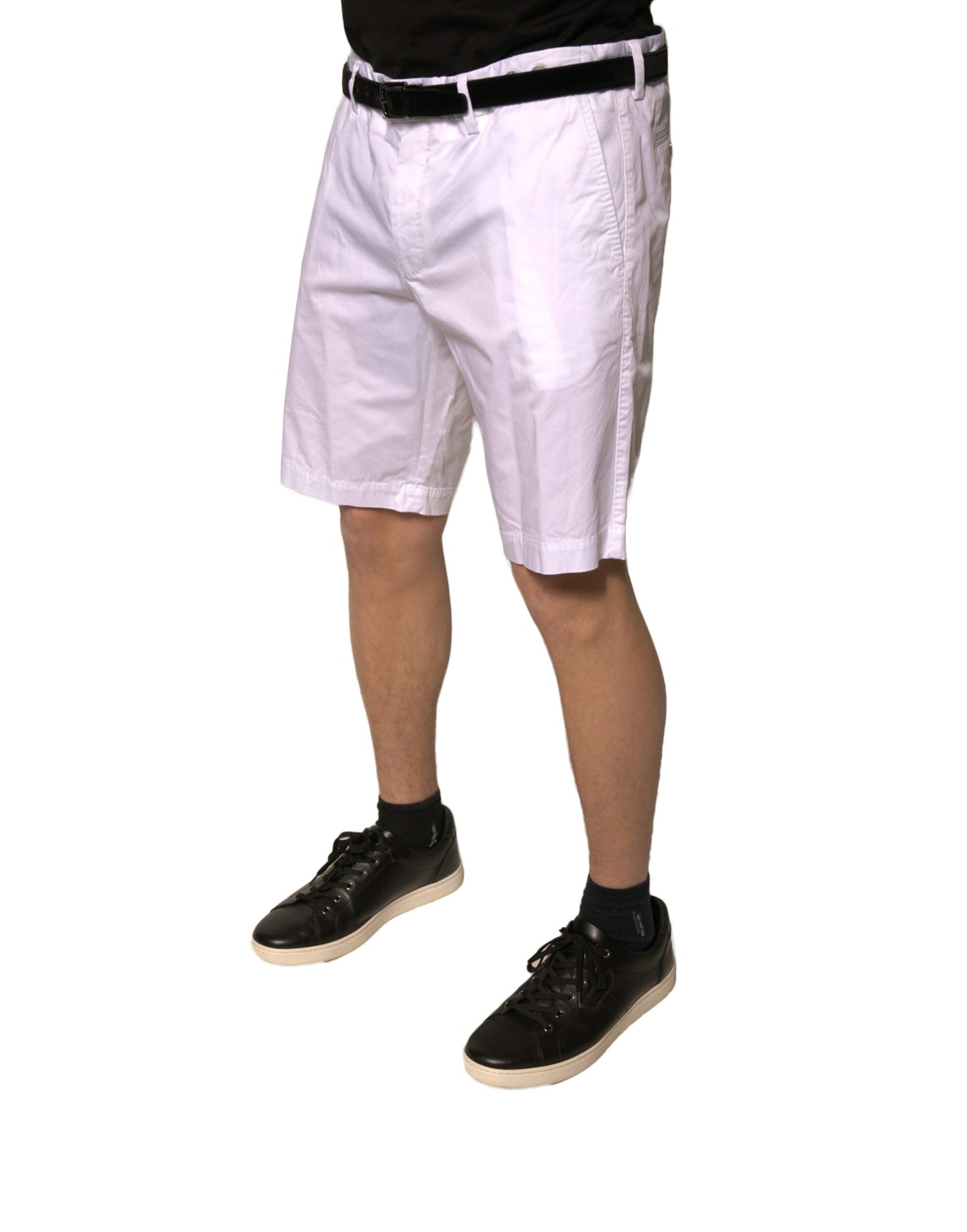 Dolce &amp; Gabbana Weiße Chinos Baumwollstretch-Freizeitshorts