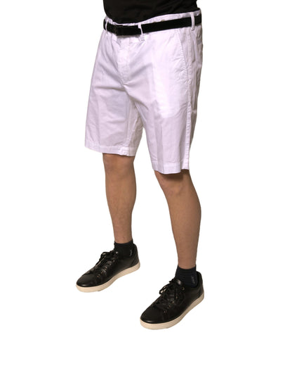 Dolce &amp; Gabbana Weiße Chinos Baumwollstretch-Freizeitshorts