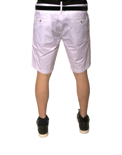 Dolce &amp; Gabbana Weiße Chinos Baumwollstretch-Freizeitshorts