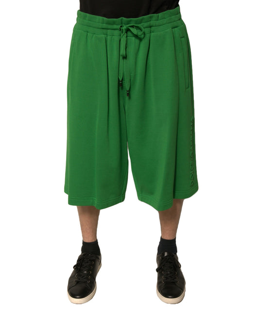 Dolce &amp; Gabbana – Grüne Bermudashorts aus Baumwollmischung für Herren