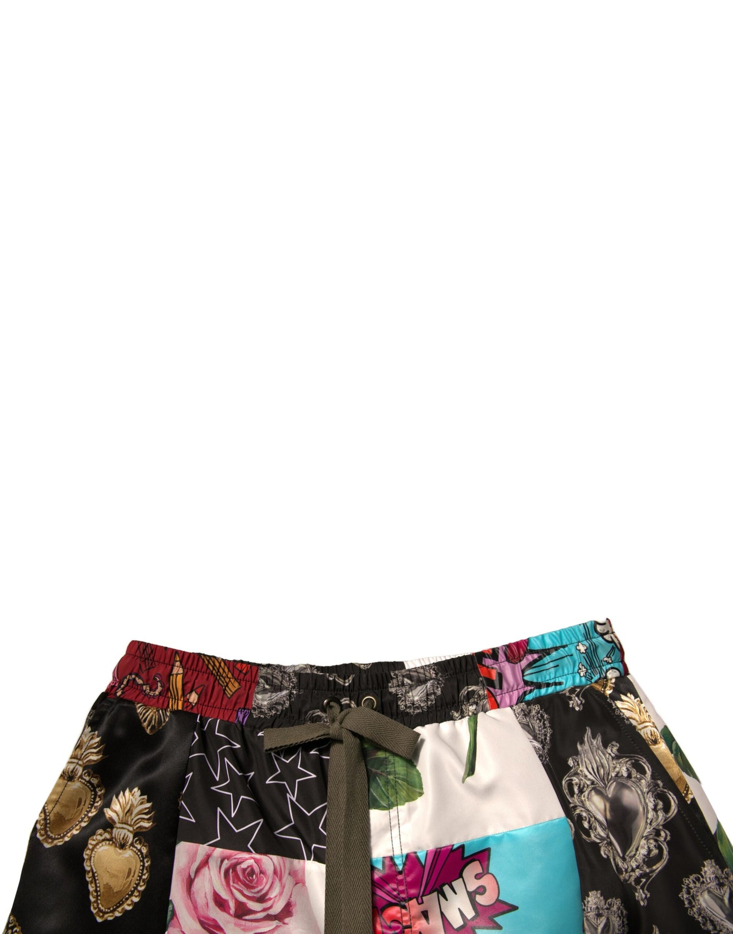 Dolce &amp; Gabbana – Mehrfarbige Patchwork-Cargo-Bermudashorts
