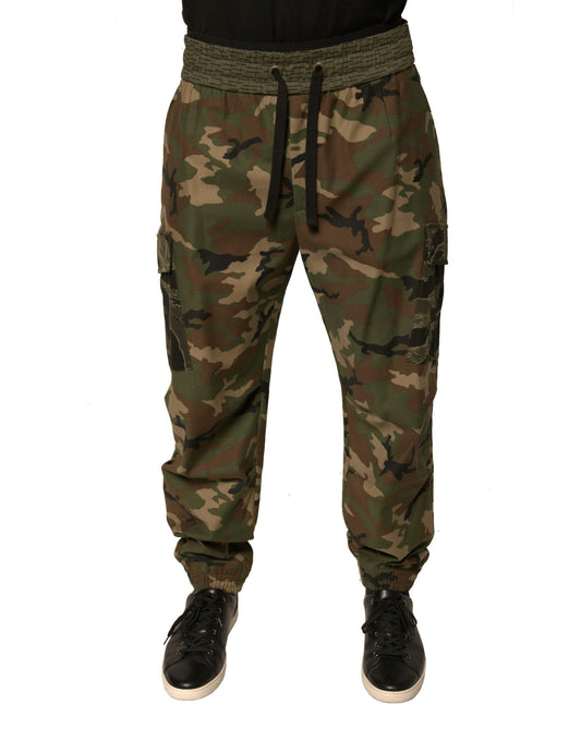 Dolce &amp; Gabbana Multicolor Camouflage Cargo Sweatpants Pants
