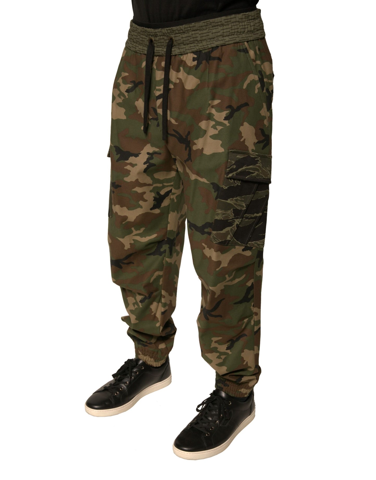 Dolce &amp; Gabbana Multicolor Camouflage Cargo Sweatpants Pants