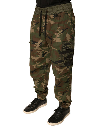 Dolce &amp; Gabbana Multicolor Camouflage Cargo Sweatpants Pants