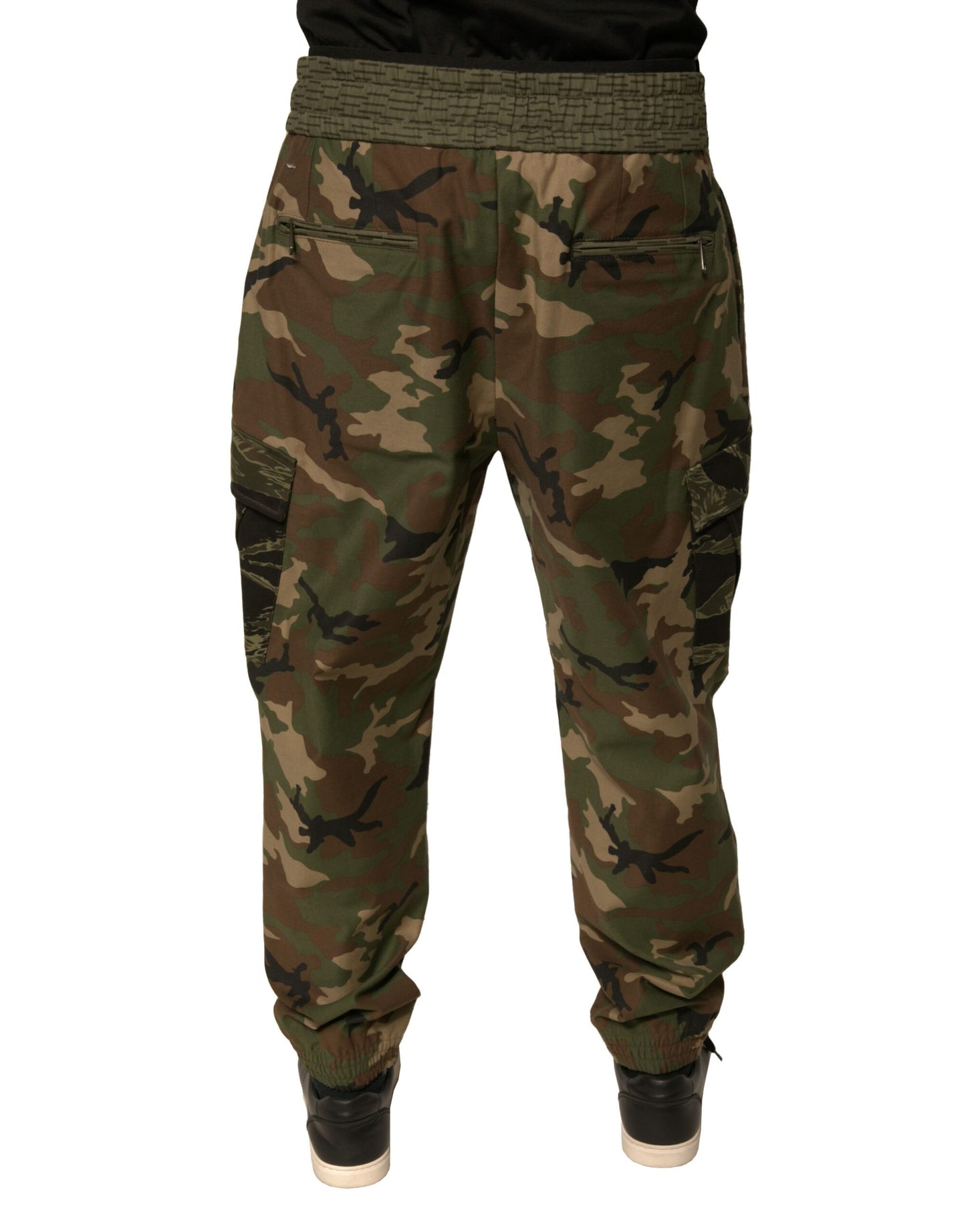 Dolce &amp; Gabbana Multicolor Camouflage Cargo Sweatpants Pants