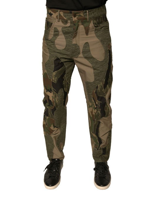 Dolce &amp; Gabbana Multicolor Camouflage Cotton Pants