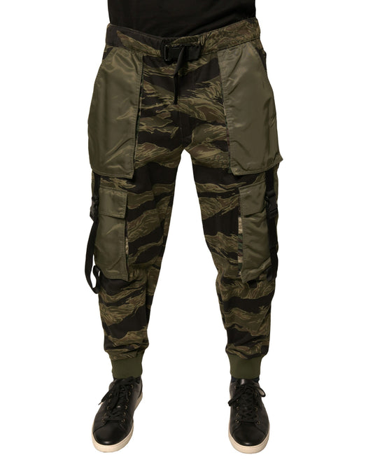 Dolce &amp; Gabbana Green Cotton Jogger Cargo Pants