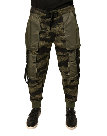 Dolce &amp; Gabbana Green Cotton Jogger Cargo Pants