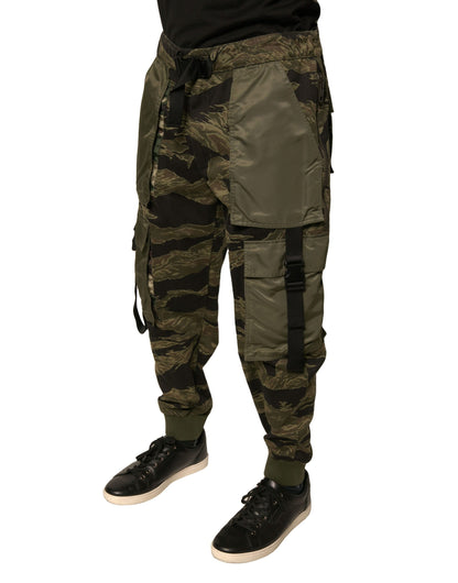 Dolce &amp; Gabbana Green Cotton Jogger Cargo Pants
