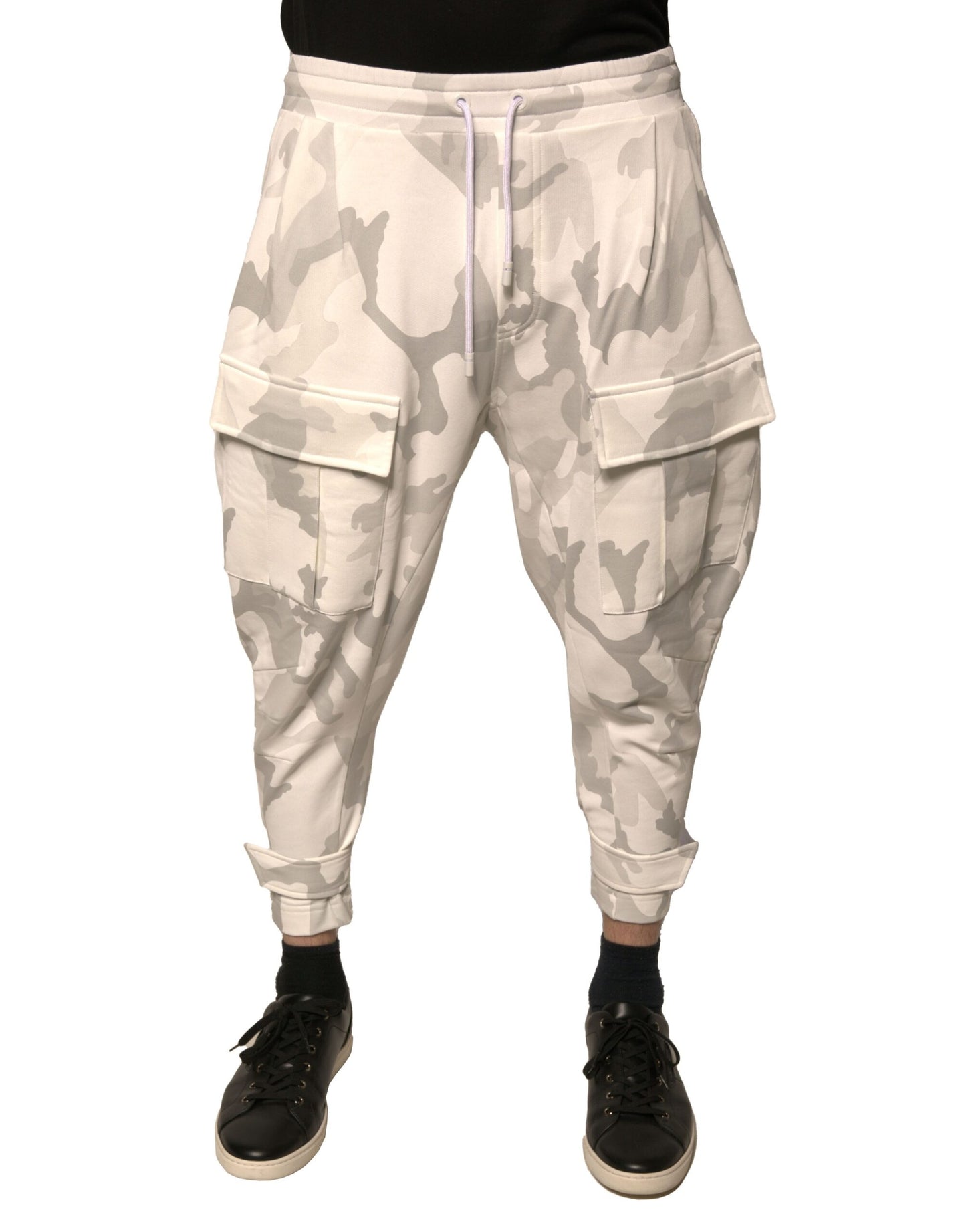 Dolce &amp; Gabbana White Camouflage Cargo Jogger Pants