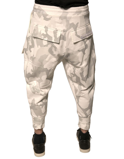 Dolce &amp; Gabbana White Camouflage Cargo Jogger Pants