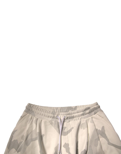 Dolce &amp; Gabbana White Camouflage Cargo Jogger Pants