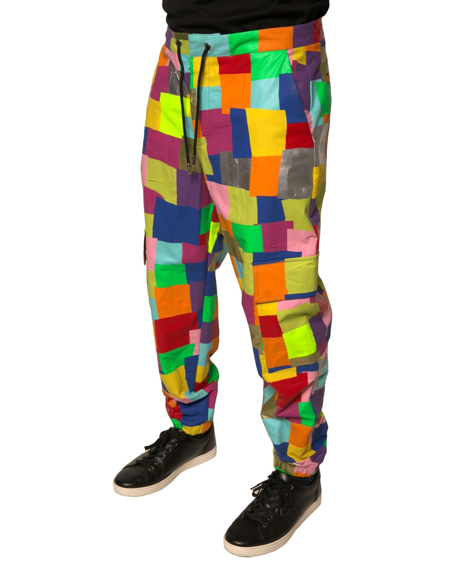 Dolce &amp; Gabbana Multicolor Cotton Patchwork Men Cargo Pants