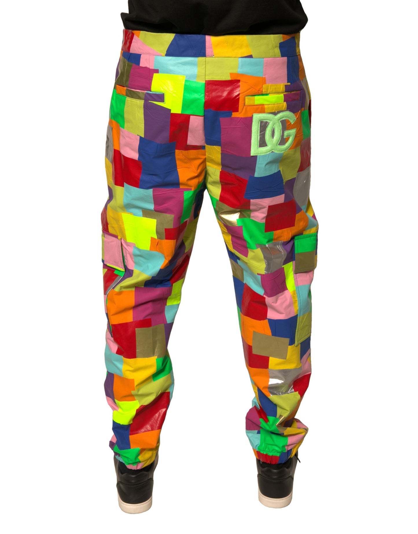 Dolce &amp; Gabbana Multicolor Cotton Patchwork Men Cargo Pants