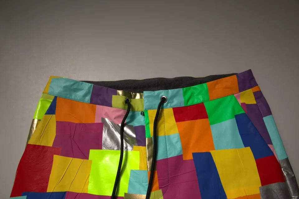 Dolce &amp; Gabbana Multicolor Cotton Patchwork Men Cargo Pants