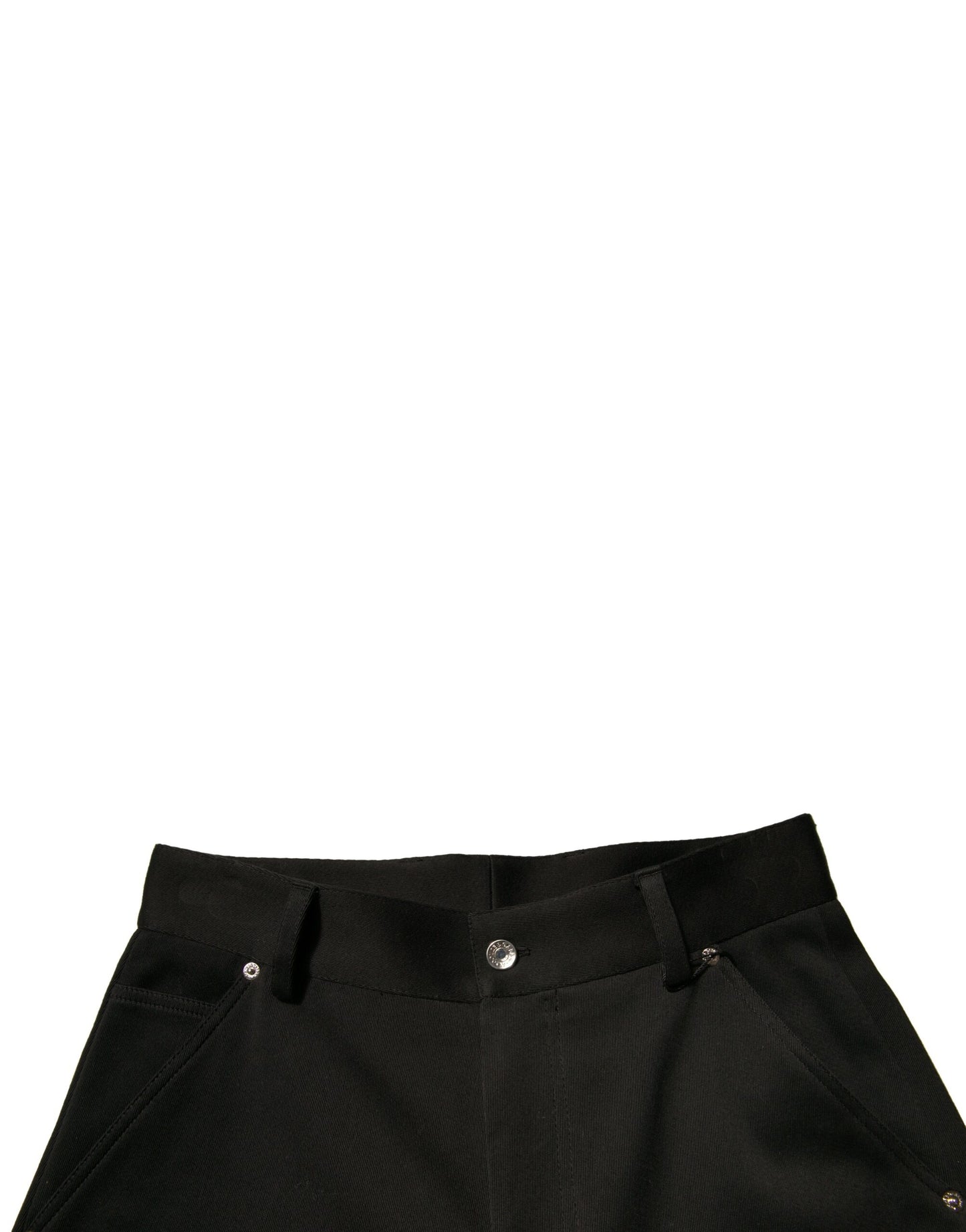 Dolce &amp; Gabbana Black Cotton Mid Waist Cropped Pants