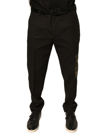Dolce &amp; Gabbana Black Cotton Men Cargo Casual Pants