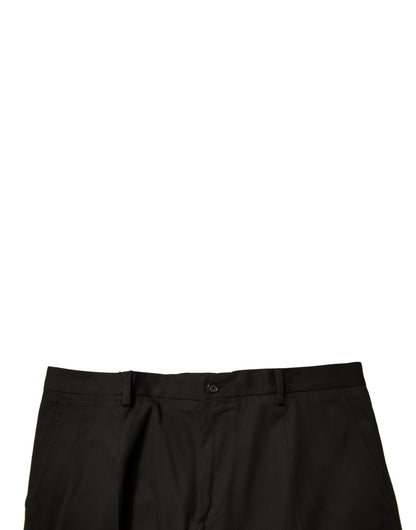Dolce &amp; Gabbana Black Cotton Men Cargo Casual Pants