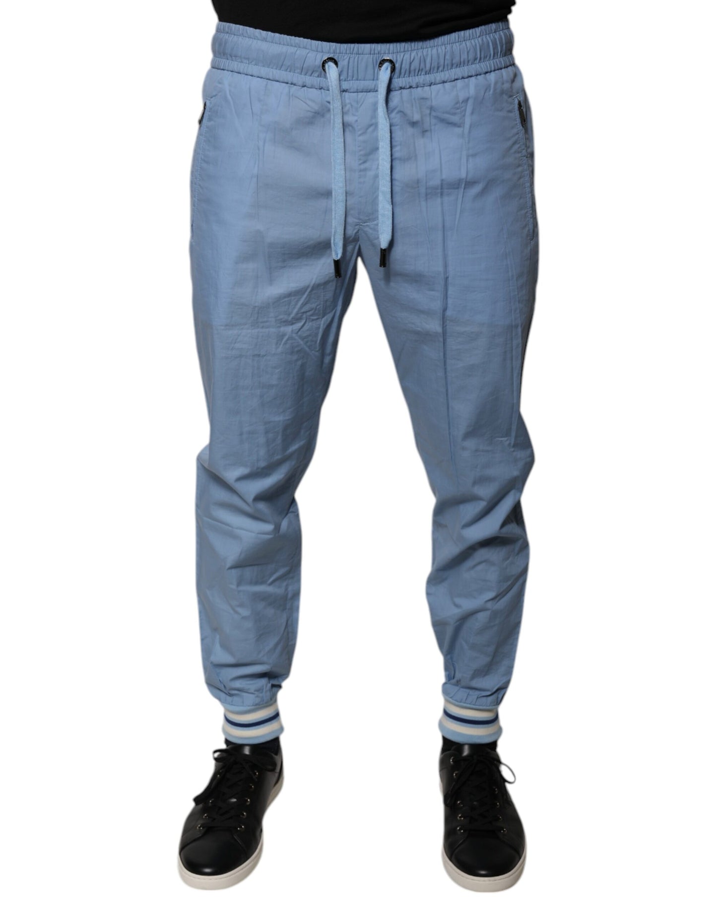 Dolce &amp; Gabbana Blue Cotton Jogger Sweatpants Pants