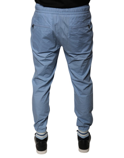 Dolce &amp; Gabbana Blue Cotton Jogger Sweatpants Pants