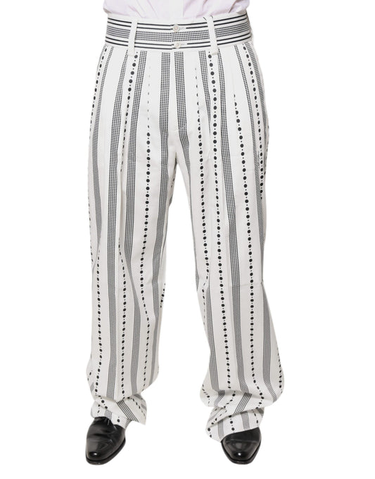 Dolce &amp; Gabbana White Straight Formal Dress Pants